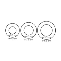 Oboustranná vykrajovátka kolečka DELÍCIA, 6 velikostí