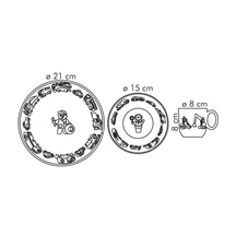 Jídelní souprava BAMBINI, autíčka, 3 ks