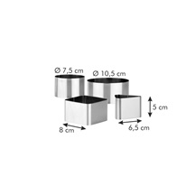 Formičky pro tvarování pokrmů GrandCHEF, 4 ks