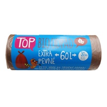 Sáčky do koše na tříděný odpad  bio 60l/30ks hnědý TOP