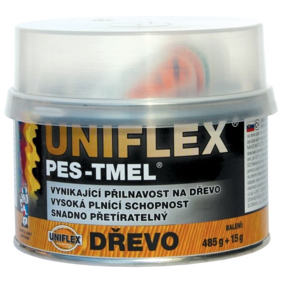 Tmel Uniflex PES-TMEL dřevo, tmel na dřevo, bílý, 500 g prodej od 18+