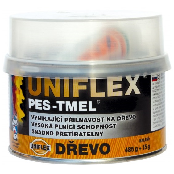 Tmel Uniflex PES-TMEL dřevo, tmel na dřevo, světlé dřevo, 500 g