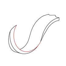 Nůž řezbářský na lžičky pravý špičatý 8221 04 PROFI