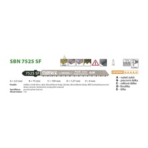List pilový SBN 7525 SF 100/1,27mm 3ks precizní přímý čistý řez