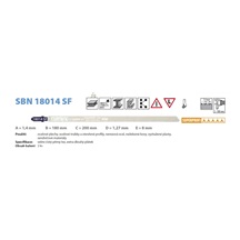 List pilový SBN 18014 SF 200/1,27mm 2ks velmi čistý přímý řez v Fe