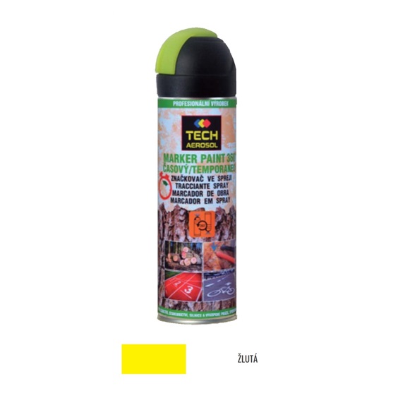 Sprej MARKER PAINT  500ml žlutá smyvatelná