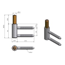 Závěs dveřní 80/10 22/M7 PH     SD     Ni satén