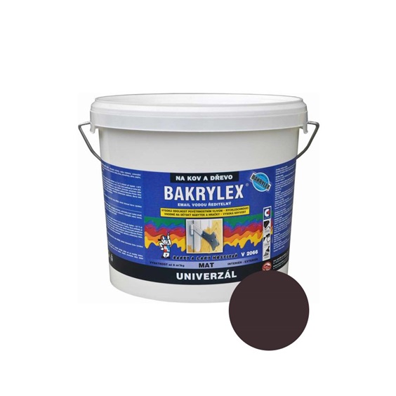 BAKRYLEX MAT 0240 tmavá hnědá 5kg, na kov a dřevo