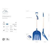 Lopata na sníh STANDARD 2 modrá