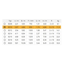 Žebřík dvoudílný výsuvný 8210 AL 496cm/PROFI/2x10 příček