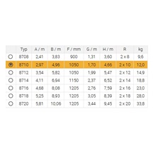 Žebřík dvoudílný výsuvný  8710 AL 496cm/PROFI/2x10 příček