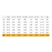 Žebřík dvoudílný výsuvný 8720 AL 1062cm/PROFI/2x20 příček