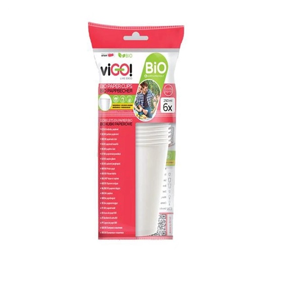 KELÍMEK PAPÍROVÝ BÍLÝ VIGO! 250ML 6KS