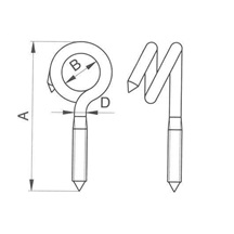 Hák zavěsný 1858/120 Zn Ne na houpačky ! (prodej na kusy)
