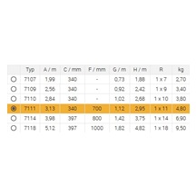 Žebřík jednoduchý 7111 AL 313cm/HOBBY/1x11 příček