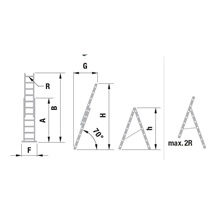 Žebřík dvoudílný univerzální 7707 AL 314cm/HOBBY/2x7 příček