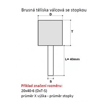 Tělísko brusné 32x32-6 A98  40O6V 321613235