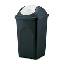 Koš odp.výklop.MULTIPAT 60l čtverc.černý/bílé víko PH