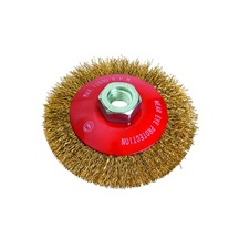 Kartáč miskový 100mm M14 0,3 vlnitý mosazný