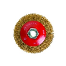 Kartáč miskový 100mm M14 0,3 vlnitý mosazný