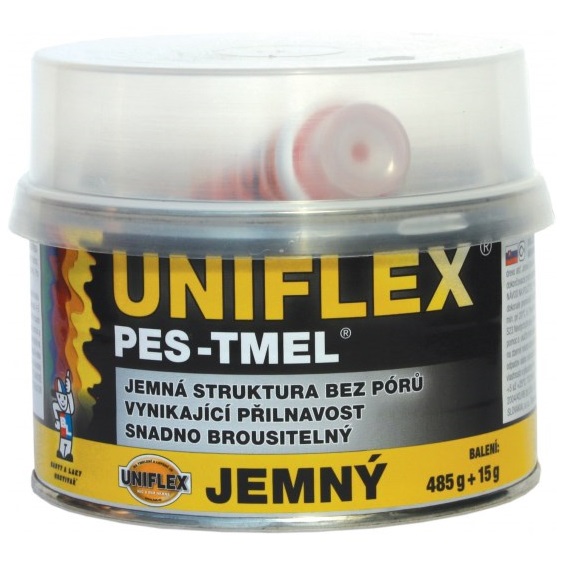 Tmel Uniflex PES-TMEL jemný tmel na kov, ocel, kámen, beton a dřevo, 500 g