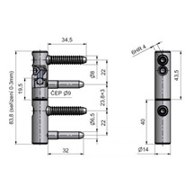 Závěs okenní TRIO 15 kompletní Zn bílý