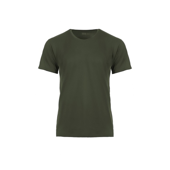 Triko pánské  CityZen vel.3XL khaki kulatý výstřih