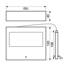 Krabička požární TS.1021.G  červená 150x130x40  2 klíče