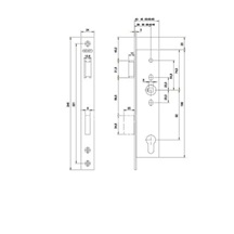 Zámek panikový NEMEF-úzký  9600/07 30mm