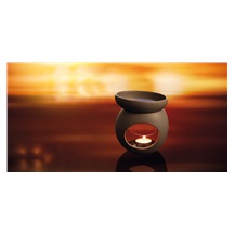 Aromalampa pro vonný vosk FANCY HOME Stones, bílá