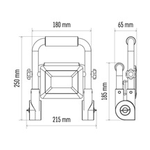 Reflektor LED přenosný, 21W neutrální bílá