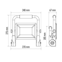 Reflektor LED přenosný, 51W neutrální bílá