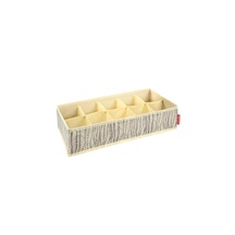 Organizér na ponožky a spodní prádlo FANCY HOME 40 x 18 x 10 cm, smetanová