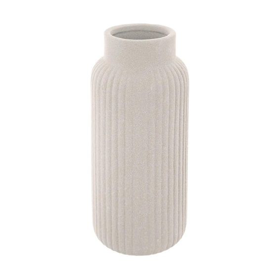 Váza porcelán pr. 10,5 cm, v. 24,5 cm smetanová