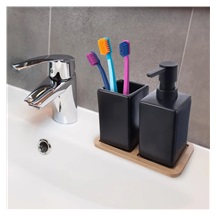 Sada koupelnová dolomit/bambus 2+1 černá