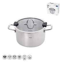 Kastrol nerez VENICE 6,2 l poklice sklo