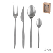 Příbory nerez Matt silver 24 ks