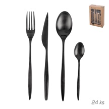 Příbory nerez Matt black 24 ks