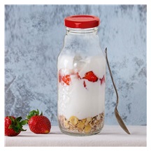 Láhev sklo/kov víčko 0,33 l 8 ks