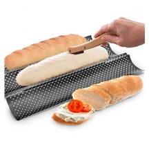 Nůž k nařezávání chleba dřevo/plast+5 ks žiletek