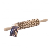 Váleček dřevo Dekor d. 20/38 cm Vánoce