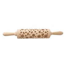 Váleček dřevo Dekor d. 20/38 cm VLOČKY