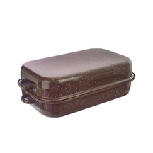Pekáč smalt BROWN 31,5x18,5x11,5 cm víko