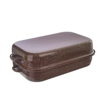 Pekáč smalt BROWN 39x23x13 cm víko