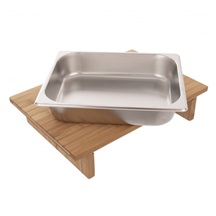 Prkénko bambus 42x29 cm+zásobník nerez