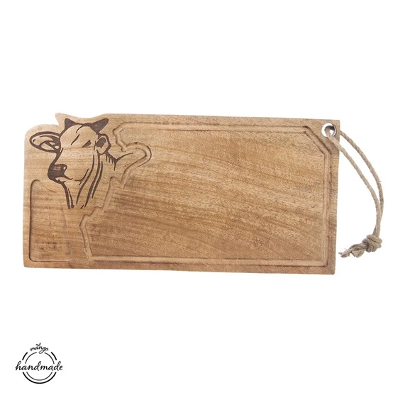 Prkénko dřevo MANGO kráva 45x22 cm