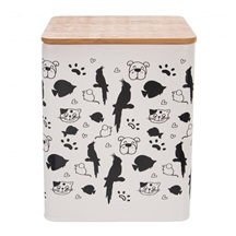 Dóza plech/bambus 14x14x16,5 cm MAZLÍČCI