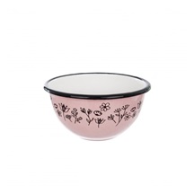 Miska smalt růžová LOUKA hluboká pr. 12 cm