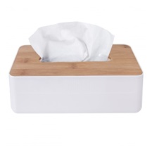Box plast/bambus na papírové kapesníky WHITNEY