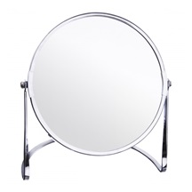 Zrcadlo pochrom. kov pr. 17 cm stojánek Duo